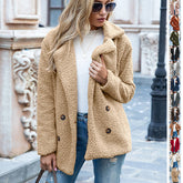 CLEARANCE SALE🔥Loose Lapel Winter Button Jacket Cardigant Fluffy Coat - 51% OFF