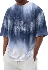 Men's Shirts Tall Tee Oversized Short Sleeves Crew Neck T-Shirt with Dropped Shoulders Short Sleeve Shirts, S-5XL