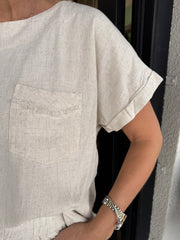 Women's Casual Solid Cotton Linen Lounge Set (Buy 2 Free Shipping)