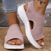 Women's Breathable Knit Platform Sandals