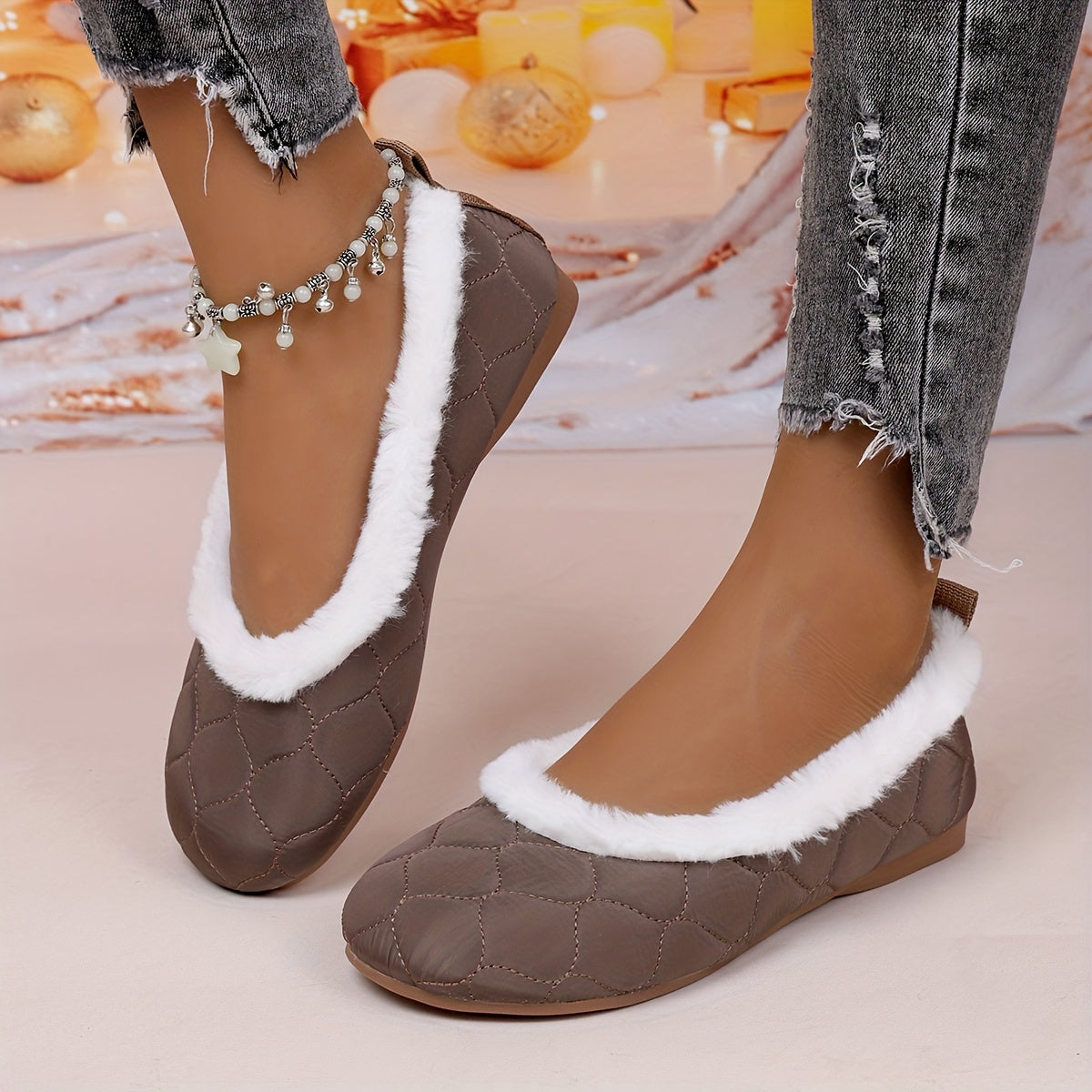 🔥Last Day Promotion 50% OFF - Women's Fashion Soft Mary Jane Plush Flat Shoes
