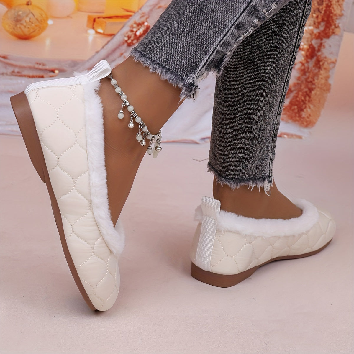 🔥Last Day Promotion 50% OFF - Women's Fashion Soft Mary Jane Plush Flat Shoes