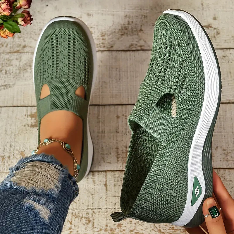 Atmungsaktive orthopädische Damen-Freizeitsneaker zum Hineinschlüpfen