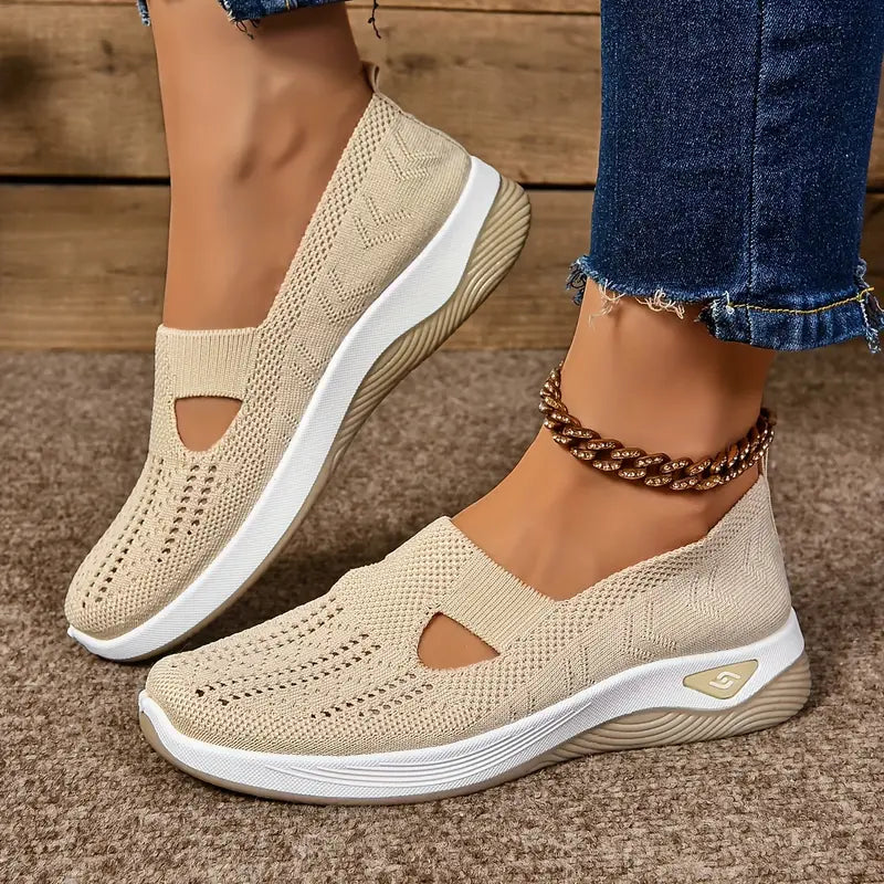 Atmungsaktive orthopädische Damen-Freizeitsneaker zum Hineinschlüpfen