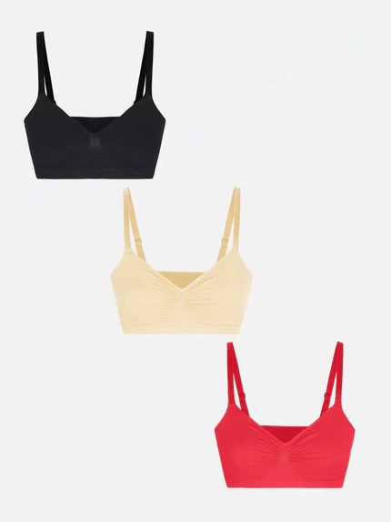 Pocketsh 3er-Pack glatter, nahtloser, kabelloser BH-Bundle