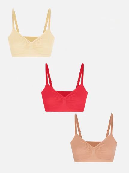 Pocketsh 3er-Pack glatter, nahtloser, kabelloser BH-Bundle