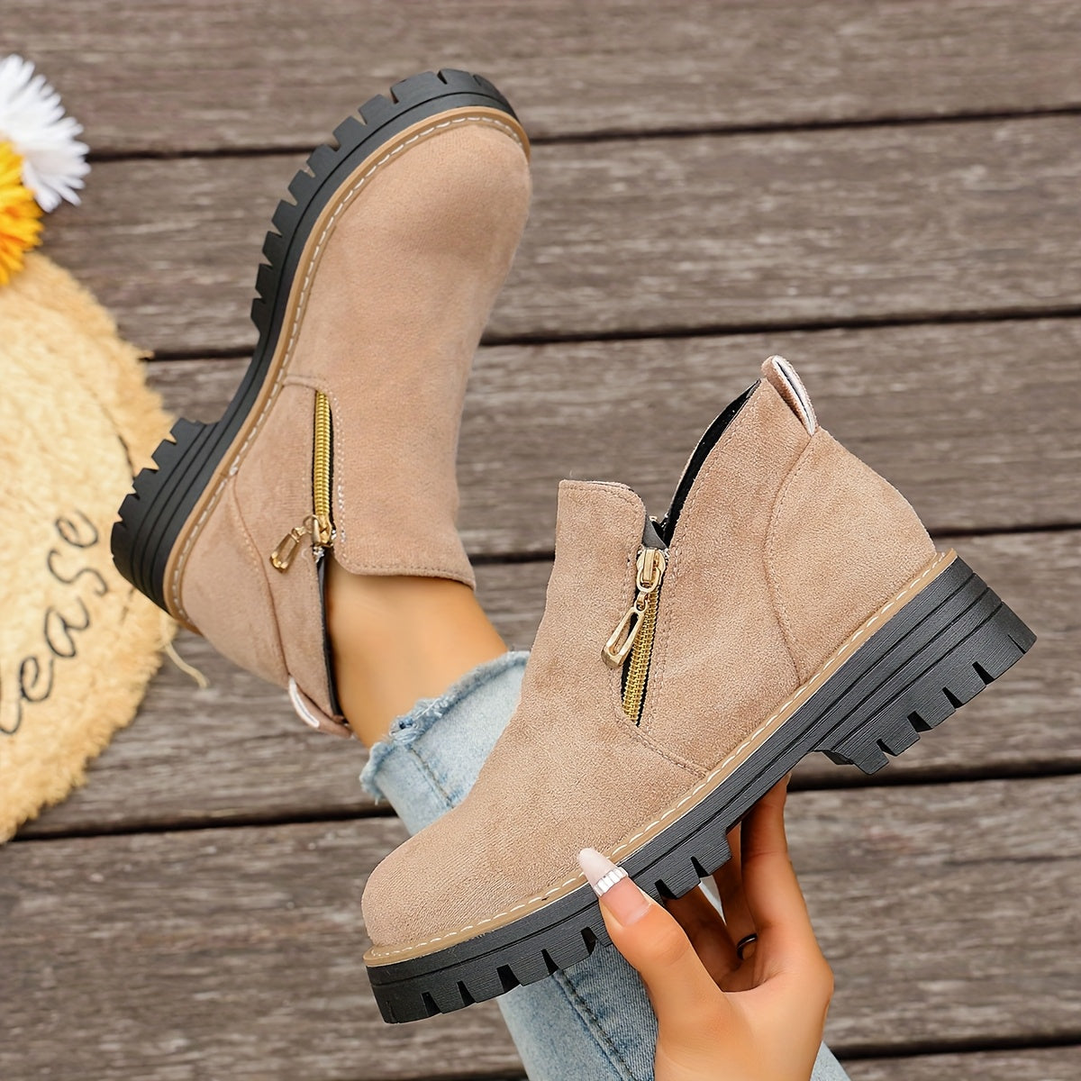 🔥Last Day Promotion 50% OFF - Women's Chunky Platform Ankle Boots
