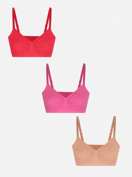 Pocketsh 3er-Pack glatter, nahtloser, kabelloser BH-Bundle