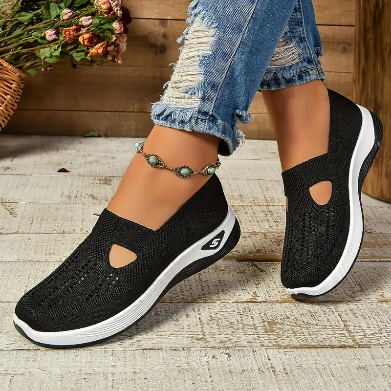 Atmungsaktive orthopädische Damen-Freizeitsneaker zum Hineinschlüpfen