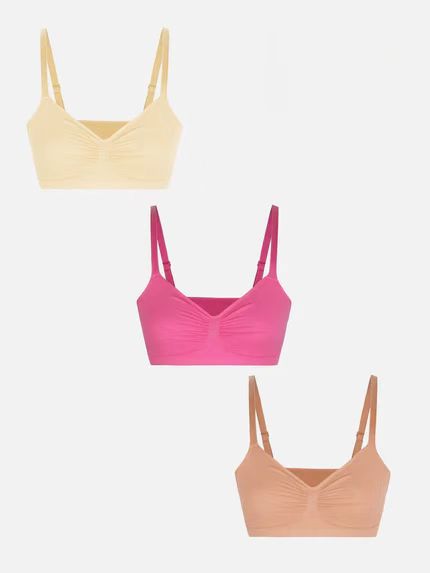 Pocketsh 3er-Pack glatter, nahtloser, kabelloser BH-Bundle