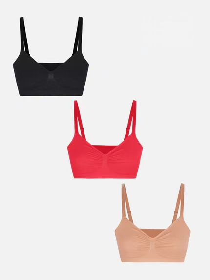 Pocketsh 3er-Pack glatter, nahtloser, kabelloser BH-Bundle
