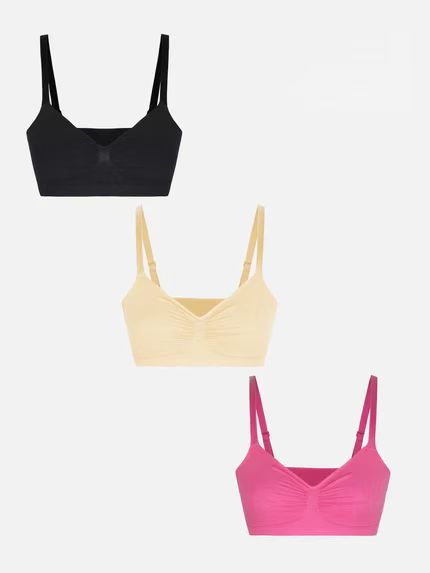 Pocketsh 3er-Pack glatter, nahtloser, kabelloser BH-Bundle