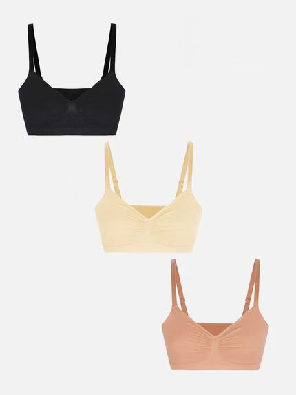 Pocketsh 3er-Pack glatter, nahtloser, kabelloser BH-Bundle