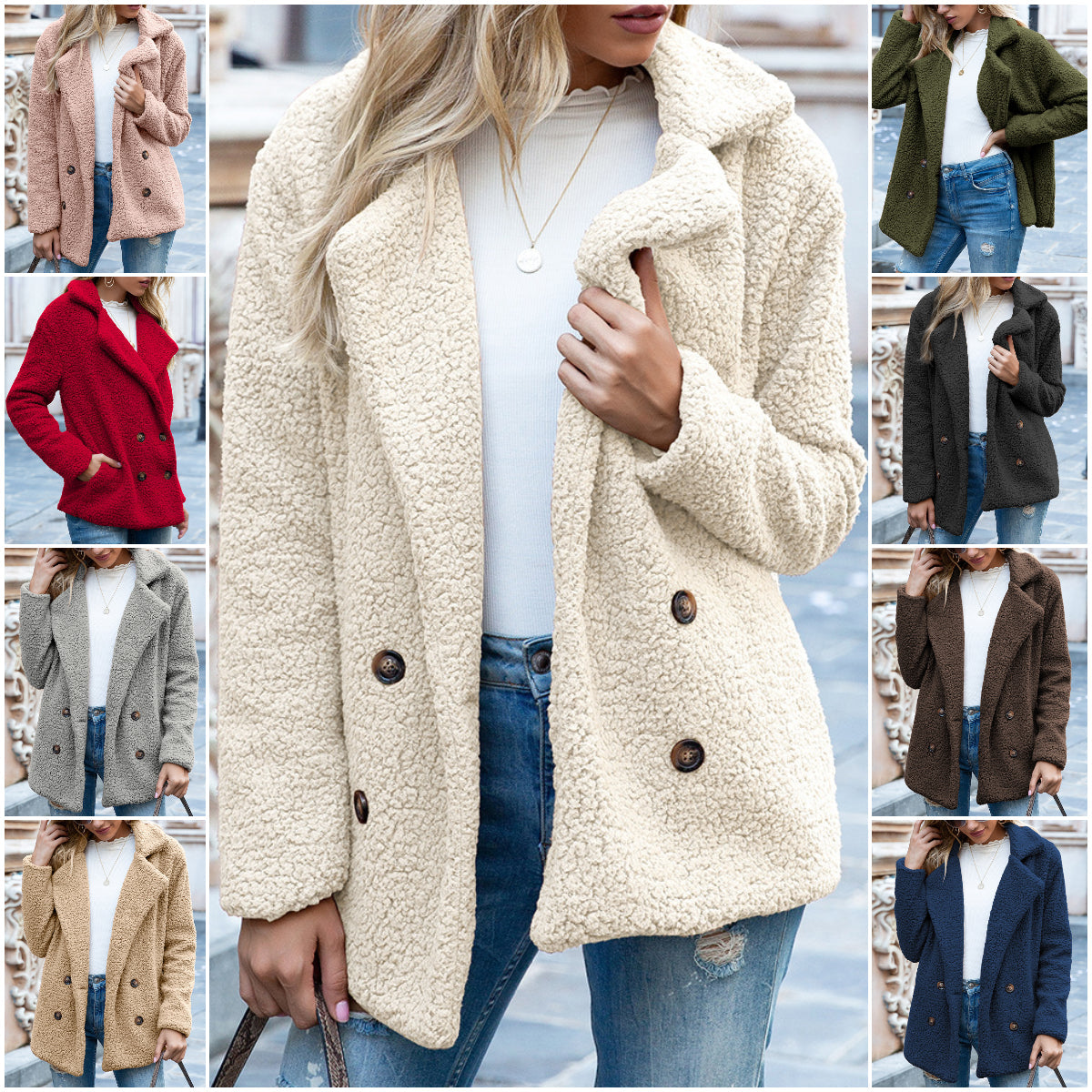 Women's Casual Plush Thickened Coat