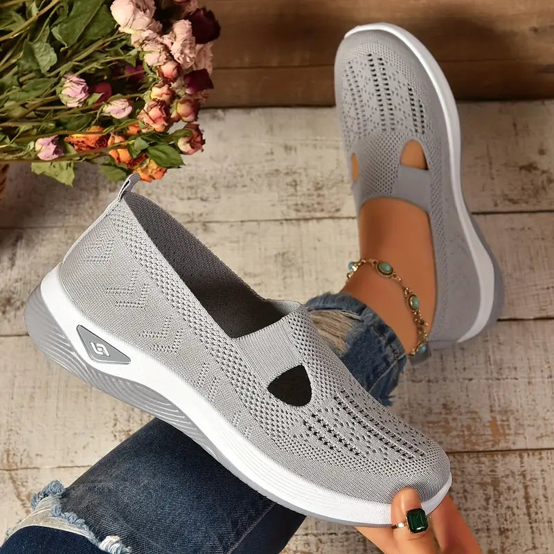 Atmungsaktive orthopädische Damen-Freizeitsneaker zum Hineinschlüpfen