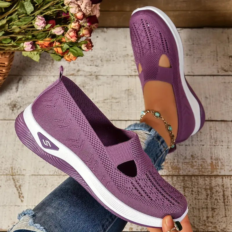 Atmungsaktive orthopädische Damen-Freizeitsneaker zum Hineinschlüpfen
