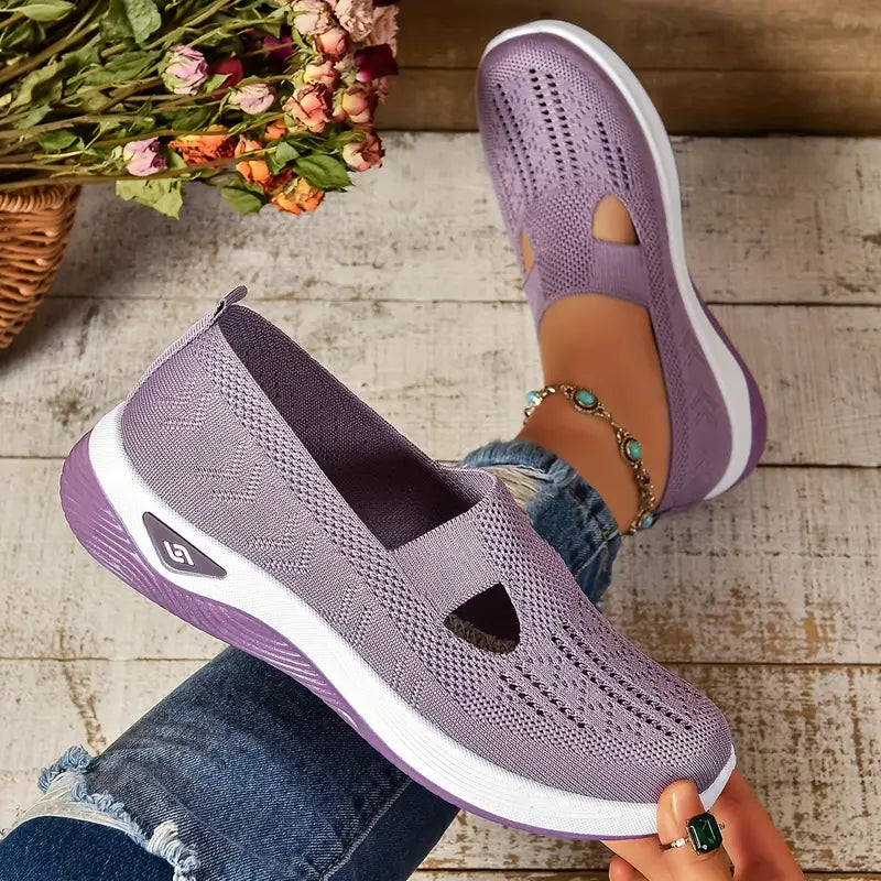 Atmungsaktive orthopädische Damen-Freizeitsneaker zum Hineinschlüpfen
