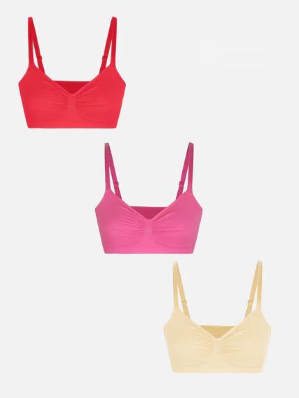 Pocketsh 3er-Pack glatter, nahtloser, kabelloser BH-Bundle