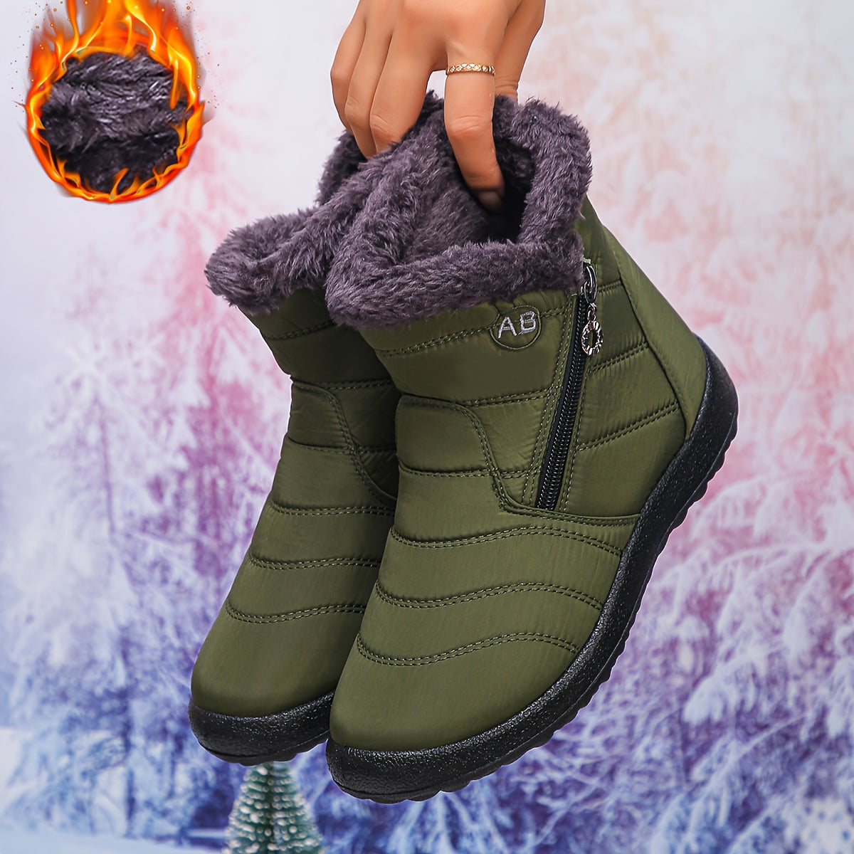 🔥Last Day Promotion 50% OFF - Women's Cozy Winter Waterproof Anti-Slip Orthopedic Boots