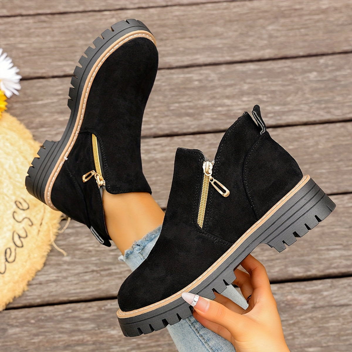 🔥Last Day Promotion 50% OFF - Women's Chunky Platform Ankle Boots