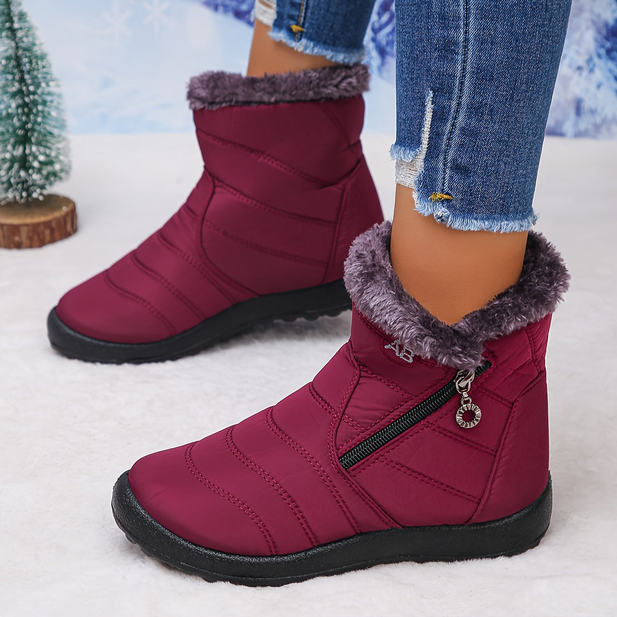 🔥Last Day Promotion 50% OFF - Women's Cozy Winter Waterproof Anti-Slip Orthopedic Boots