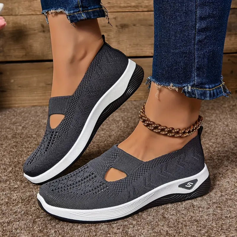 Atmungsaktive orthopädische Damen-Freizeitsneaker zum Hineinschlüpfen