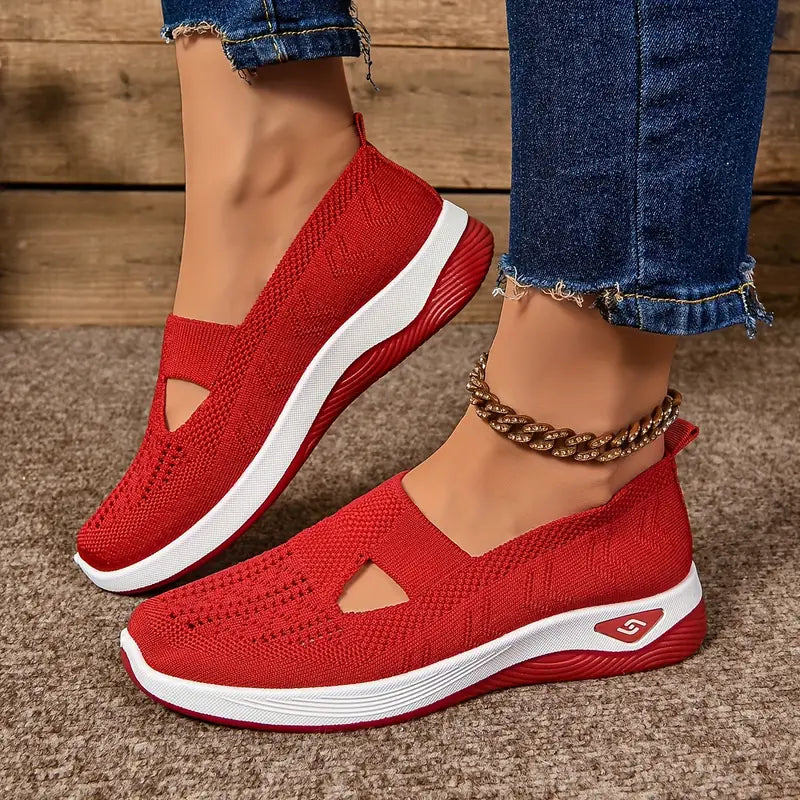 Atmungsaktive orthopädische Damen-Freizeitsneaker zum Hineinschlüpfen